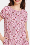 Zivame Bloom Hive Woven Mid Length Nightdress - Prairie Sunset — thumbnail 5